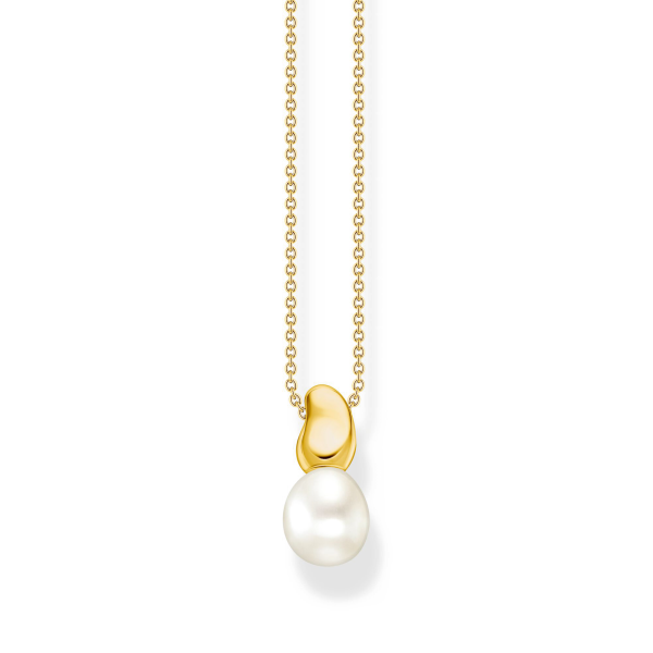 Thomas Sabo Kette mit Perlen-Anhänger Natural Beauty vergoldet KE2318-430-14 in Ravensburg