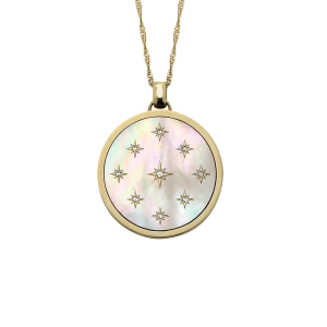 Fossil Kette Classic Mother-of-Pearl Anhänger Edelstahl goldfarben JF04864710 in Ravensburg
