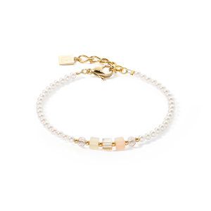 Coeur de Lion Armband Princess Pearls & Cubes gold-beige 4566301000 in Ravensburg