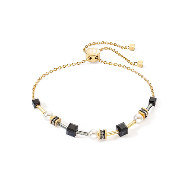 Coeur de Lion Armband Mysterious Cubes & Pearls gold - schwarz 4085301316 in Ravensburg