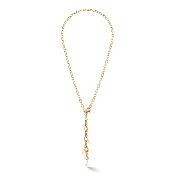 Coeur de Lion Halskette Y Navette Süßwasserperlen gold 1119101416 in Ravensburg