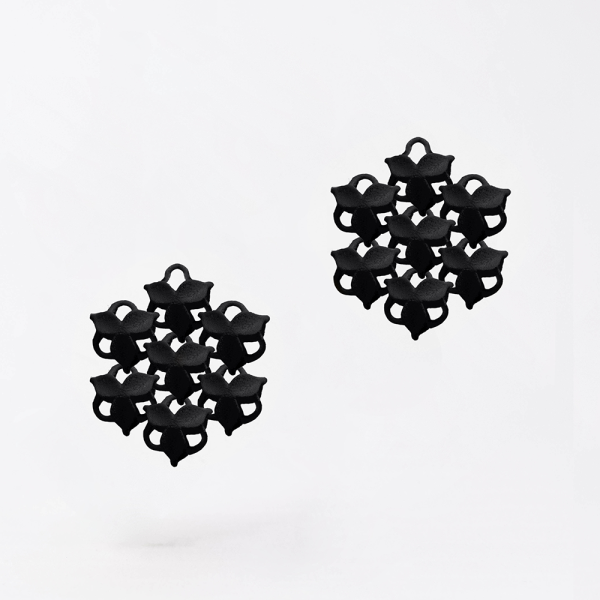 FABNORA Fabnora Blossom Ohrring-Anhänger Mini Onyx Black FB8PE-03BA in Ravensburg