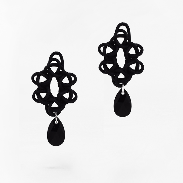 FABNORA Fabnora Cosmos Ohrring-Anhänger klein Onyx Black/Jet FC8PE-SSBA in Ravensburg