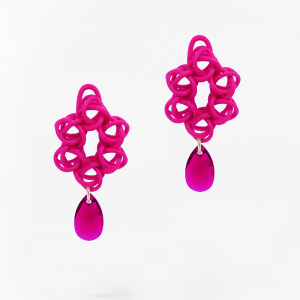 FABNORA Fabnora Cosmos Ohrring-Anhänger klein Hot Pink / Ruby FC8PE-SSPI in Ravensburg