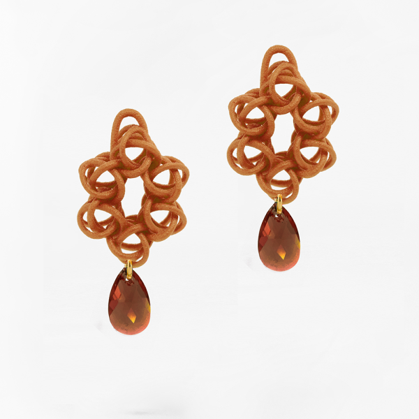 FABNORA Fabnora Cosmos Ohrring-Anhänger klein Amber Glow / Smoked Amber FC8PE-SSAG in Ravensburg