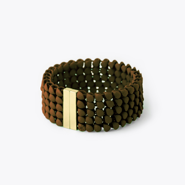 FABNORA Fabnora Essence Armband 5-reihig vergoldet Terra Brown FA6B8-5RTB in Ravensburg