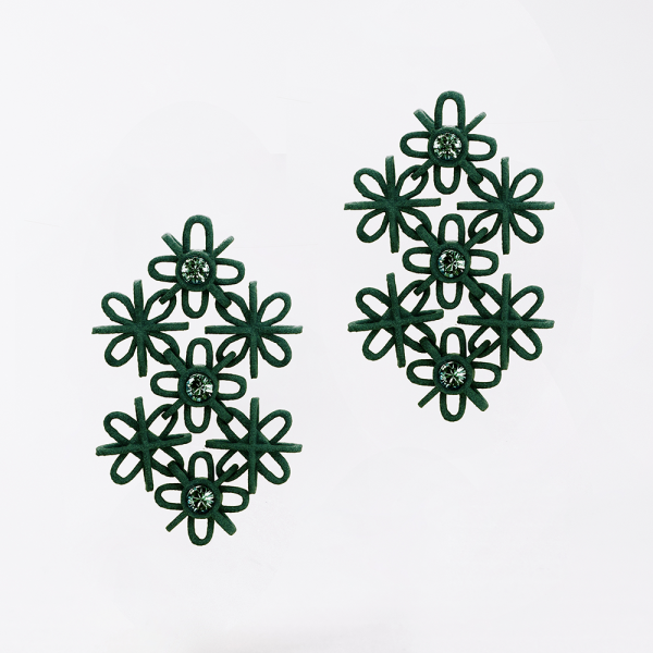 FABNORA Fabnora Lace Ohrring-Anhänger Pine Green / Indian Sapphire FL8PE-SSGI in Ravensburg