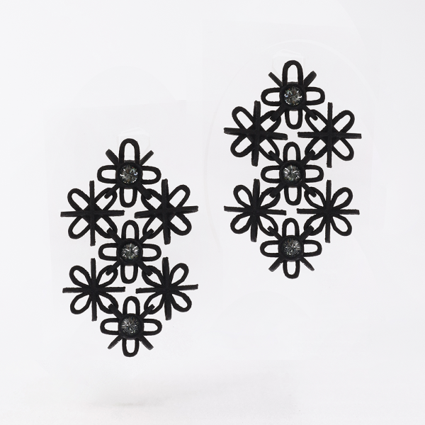 FABNORA Fabnora Lace Ohrring-Anhänger Onyx Black / Crystal Silver Night FL8PE-SSBA in Ravensburg