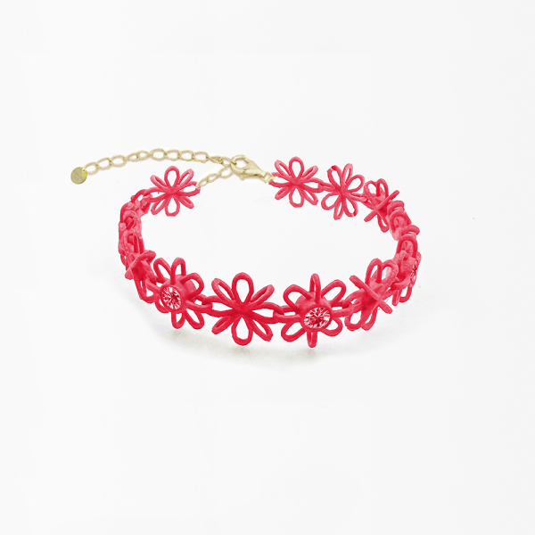 FABNORA Fabnora Lace Armband vergoldet Deep Red / Light Siam FL6BL-1RDR in Ravensburg