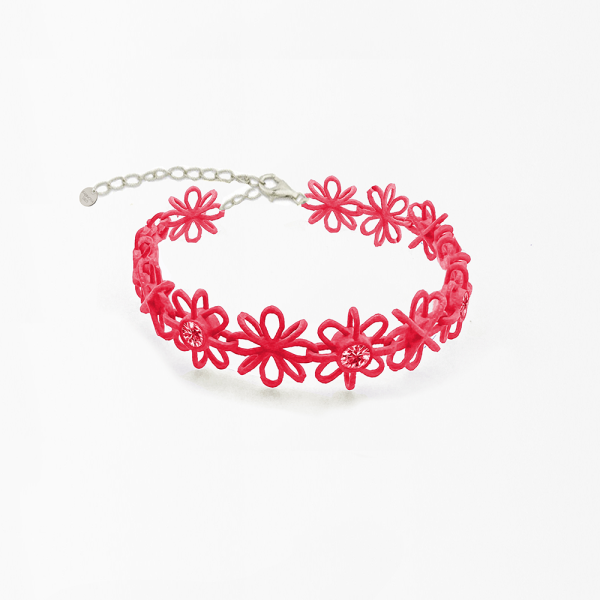 FABNORA Fabnora Lace Armband 925 Silber Deep Red / Light Siam FL1BL-1RDR in Ravensburg