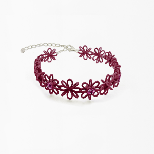 FABNORA Fabnora Lace Armband 925 Silber Bordeaux Red / Iris FL1BL-1RBR in Ravensburg