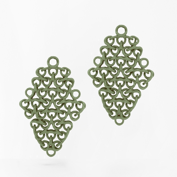 FABNORA Fabnora Rondo Ohrring-Anhänger klein Olive Green FR8PE-SSOG in Ravensburg