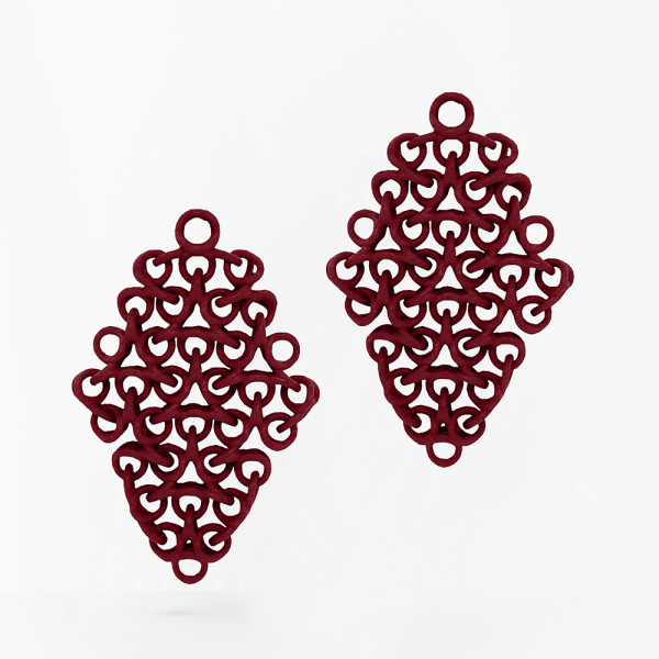 FABNORA Fabnora Rondo Ohrring-Anhänger klein Bordeaux Red FR8PE-SSBR in Ravensburg