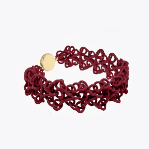FABNORA Fabnora Rondo Armband vergoldet Bordeaux Red FR6B8-1RBR in Ravensburg