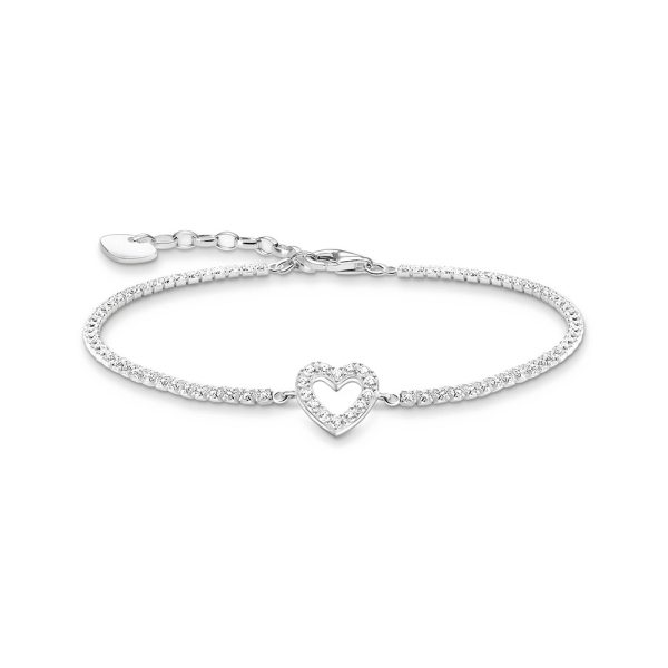 Thomas Sabo True Romance Tennisarmband Herz mit weißen Steinen Silber A2177-051-14 in Ravensburg