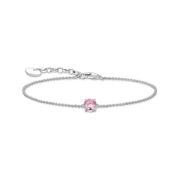 Thomas Sabo Essentials Armband mit pinkfarbenem Zirkonia-Anhänger Silber A2156-051-9 in Ravensburg