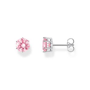 Thomas Sabo Essentials Ohrstecker mit großem, pinkfarbenem Stein Silber H2300-051-9 in Ravensburg