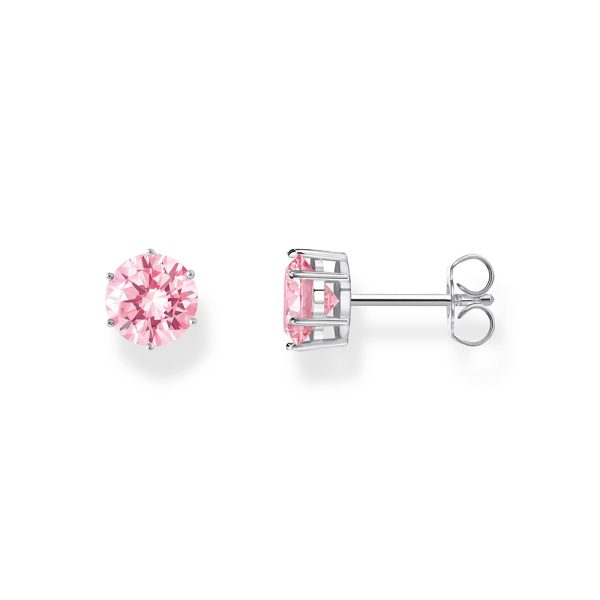 Thomas Sabo Essentials Ohrstecker mit großem, pinkfarbenem Stein Silber H2300-051-9 in Ravensburg