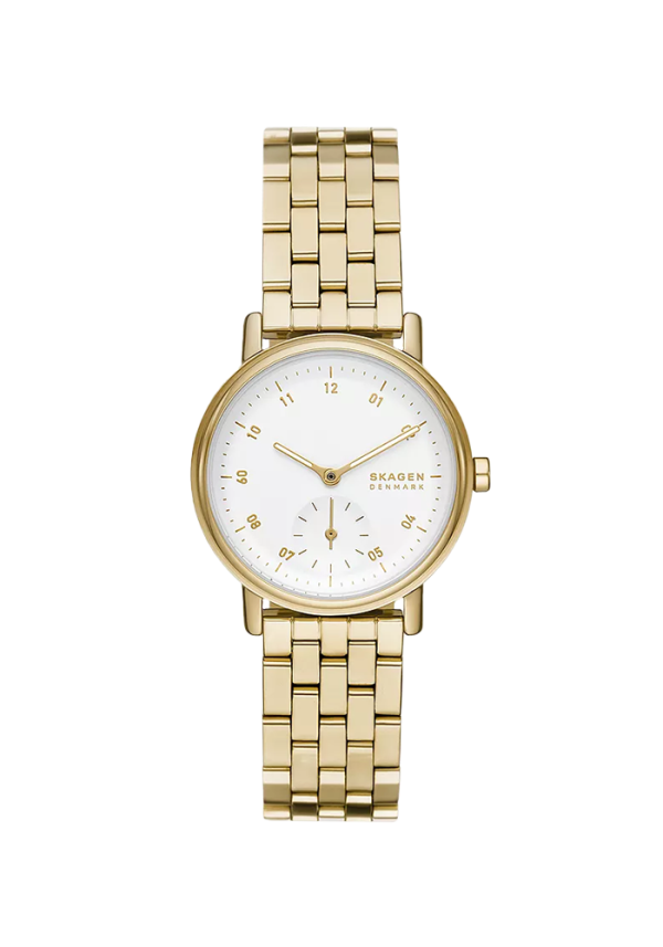 Skagen Kuppel Lille Damenuhr Kleine Sekunde Milanaise Edelstahl goldfarben SKW3102 in Ravensburg