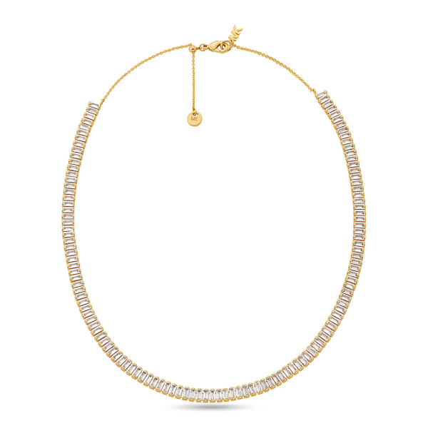 Michael Kors Tennishalskette aus Messing mit Pavé-Edelmetallbeschichtung MKJ8414CZ in Ravensburg