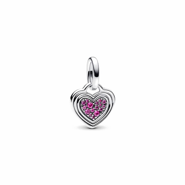 Pandora Gravierbarer Rosafarbener Herz Charm-Anhänger 793754C01 in Ravensburg