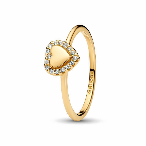 Pandora Gravierbarer Herz Strahlenkranz Ring 163801C01 in Ravensburg