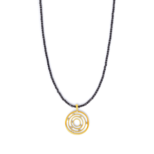 Bernd Wolf Selesto Halskette aus schwarzen Spinell Edelsteinen mit Anhänger 8160005496-V60 in Ravensburg