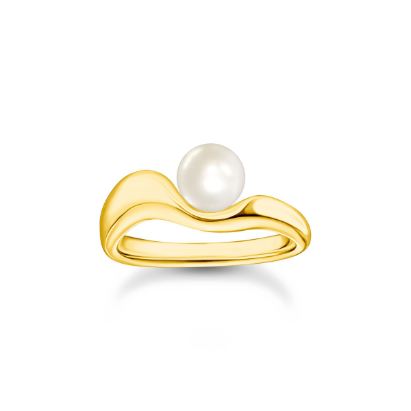 Thomas Sabo Ring mit Perle Natural Beauty vergoldet TR2485-430-14 in Ravensburg