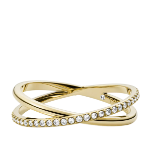 Fossil Ring Ellis Pavé Glitz Edelstahl goldfarben JF03752710 in Ravensburg