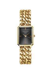 Rosefield Rosefield Studio Octagon XS Double Chain Studio Edition Black Gold SBGSG-O77 in Ravensburg