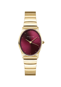 Rosefield Oval Oval Burgundy Half-moon Steel Gold OVGSG-OV15 in Ravensburg