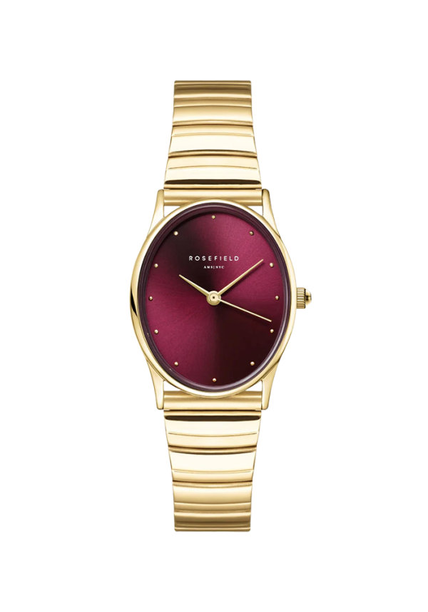Rosefield Oval Oval Burgundy Half-moon Steel Gold OVGSG-OV15 in Ravensburg